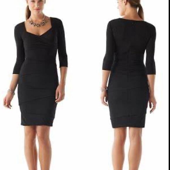 White House Black Market Instantly Slimming Black Sheath  | Size 6 - Picture 1 of 9
